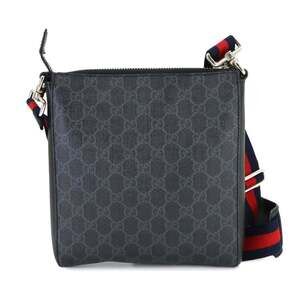 Gucci GG Supreme Small Shoulder Handbag, Gray, 523599 Messenger Bag